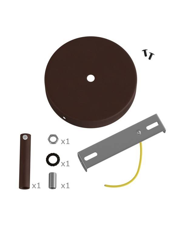 Zylindrischer Lampenbaldachin Kit aus Metall mit 7 cm Kabelklemme