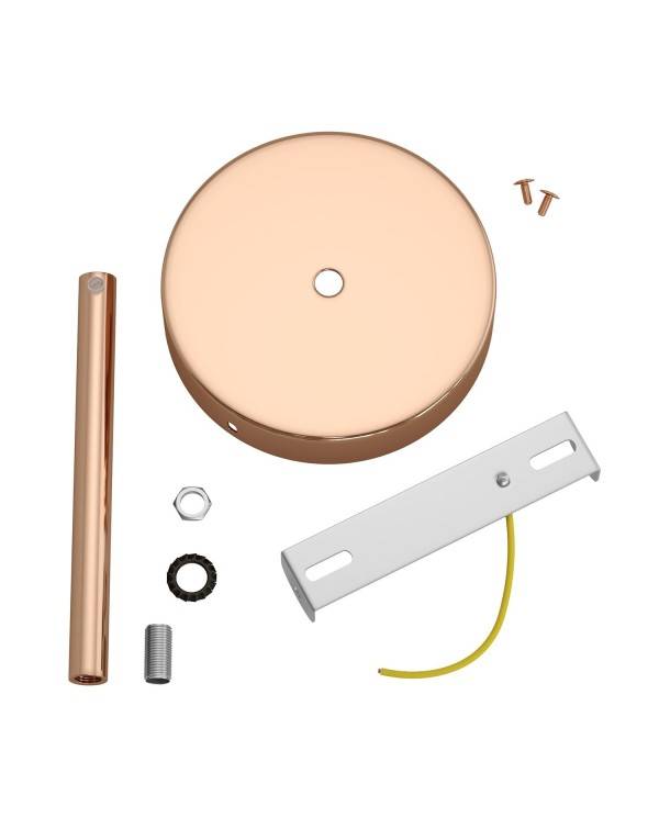 Zylindrischer Lampenbaldachin Kit aus Metall mit 15 cm Kabelklemme