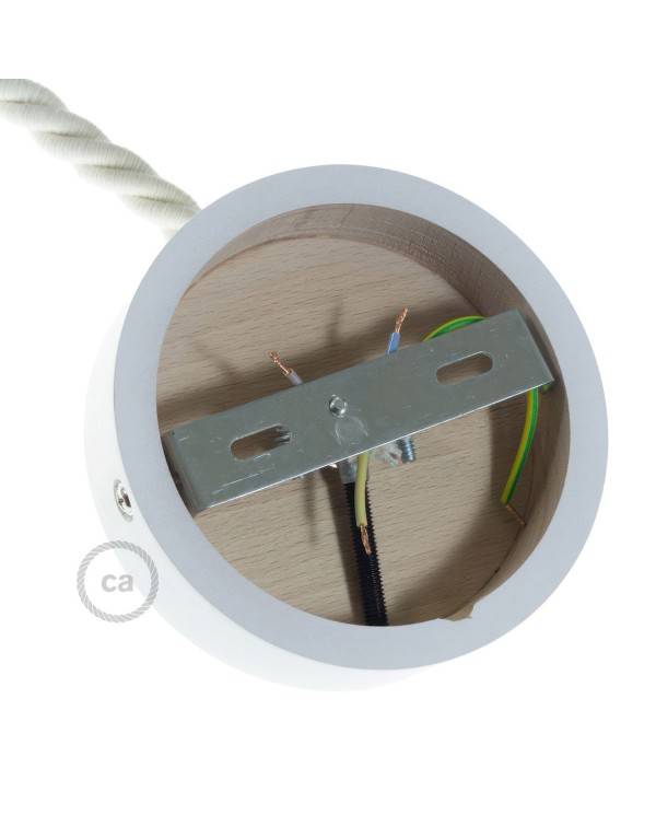 Dřevěný stropní baldachýn pro XL lanový kabel
