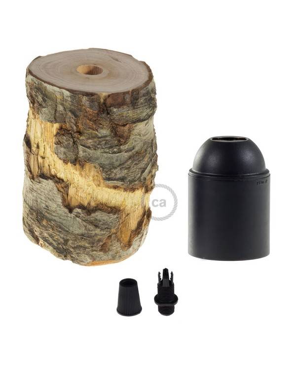 Kit portalámparas "Corteza de árbol" pequeño E27