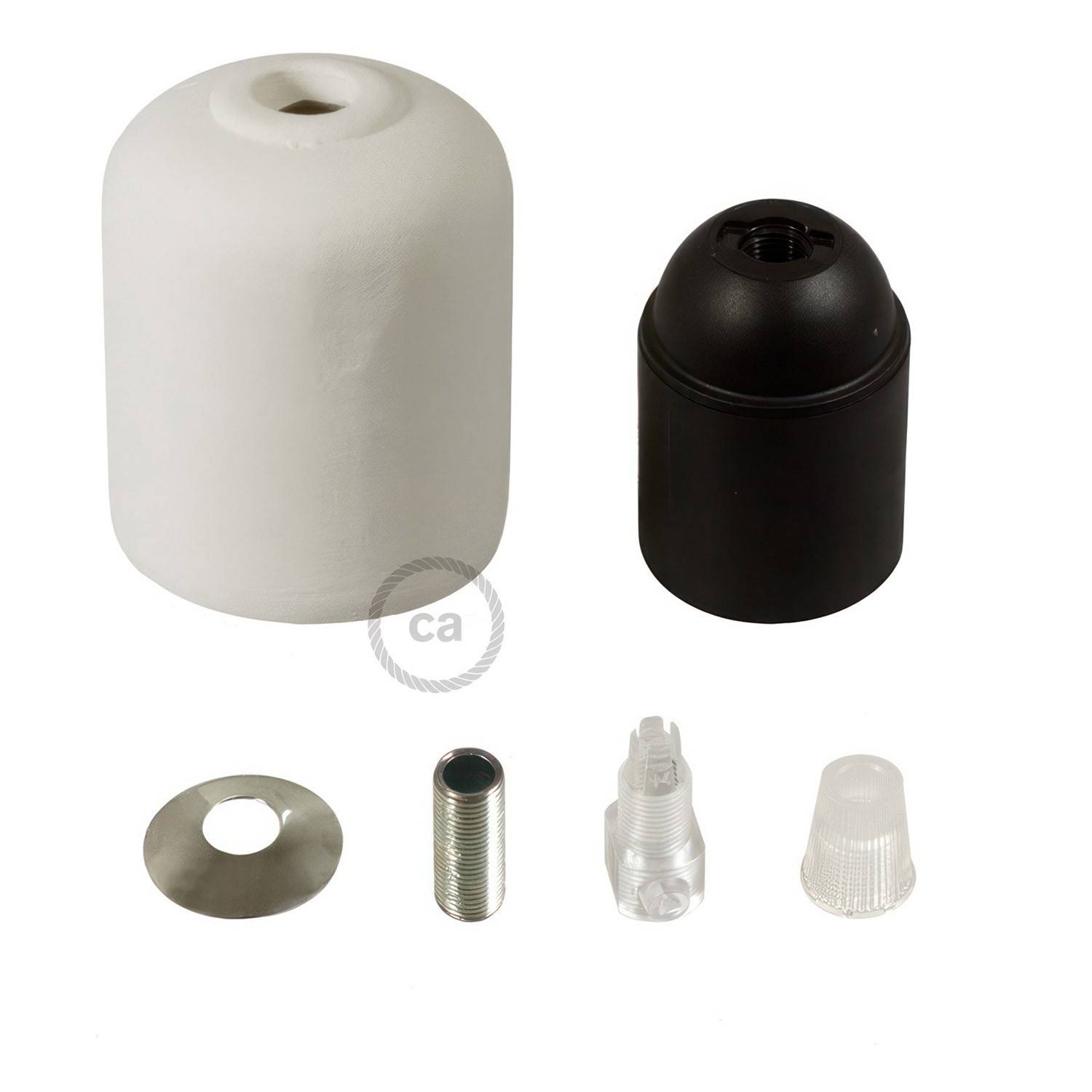 Keramisk E27 lampeholder kit