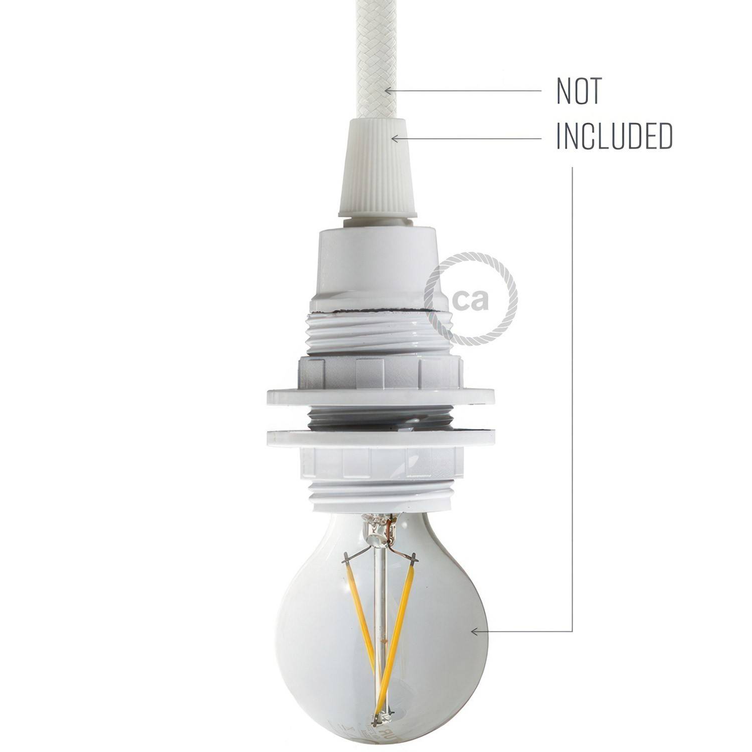 Dobbelt ferrule bakelit E14 lampeholder kit til lampeskærm