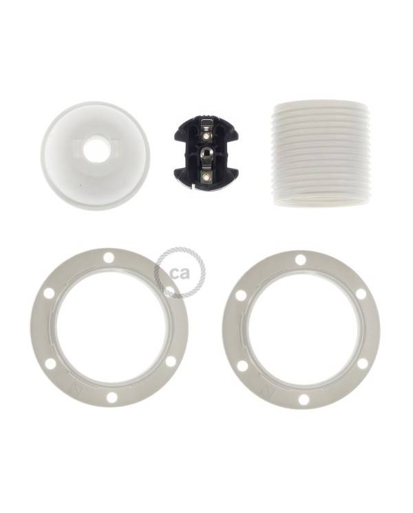 Thermoplastisches E27-Lampenfassungs-Kit mit Doppelklemmring für Lampenschirme