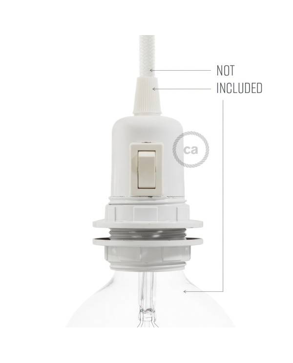 E27-Lampenfassungs-Kit aus Bakelit mit Doppelklemmring und Kippschalter für Lampenschirme