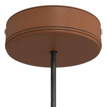 Leather covered wooden ceiling rose kit