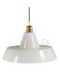 Industrial Ceramic lampshade for suspension - Made in Italy