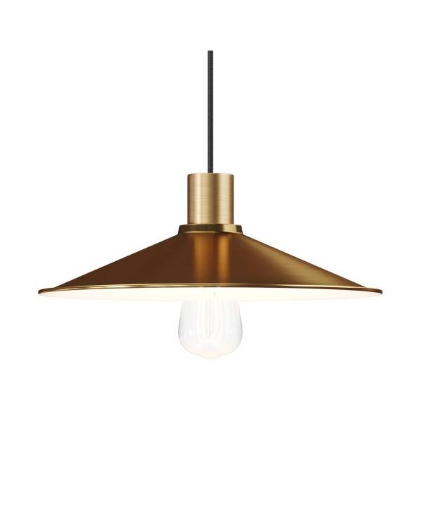 Swing enamelled metal lampshade with E27 fitting