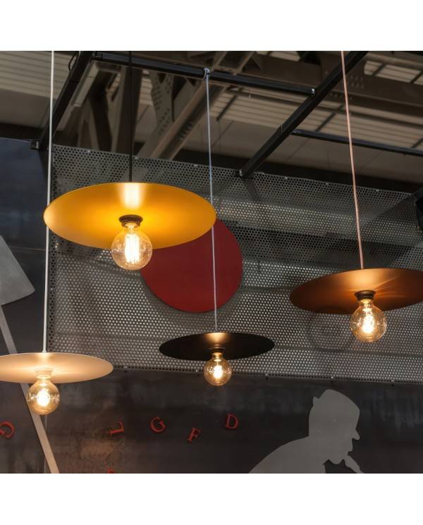 Festett fém lámpabúra Ellepì függesztett világításhoz, 40cm átmérőjű - Made in Italy