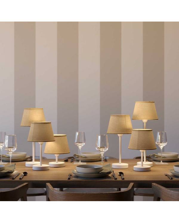 Textilní stínidlo Impero pro objímku E27 pro stolní nebo nástěnné  lampy - Vyrobené v Itálii