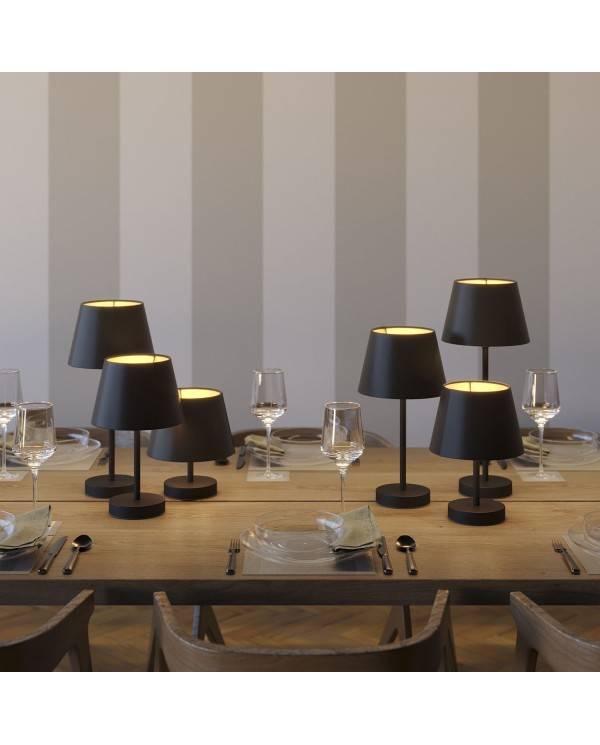 Textilní stínidlo Impero pro objímku E27 pro stolní nebo nástěnné  lampy - Vyrobené v Itálii
