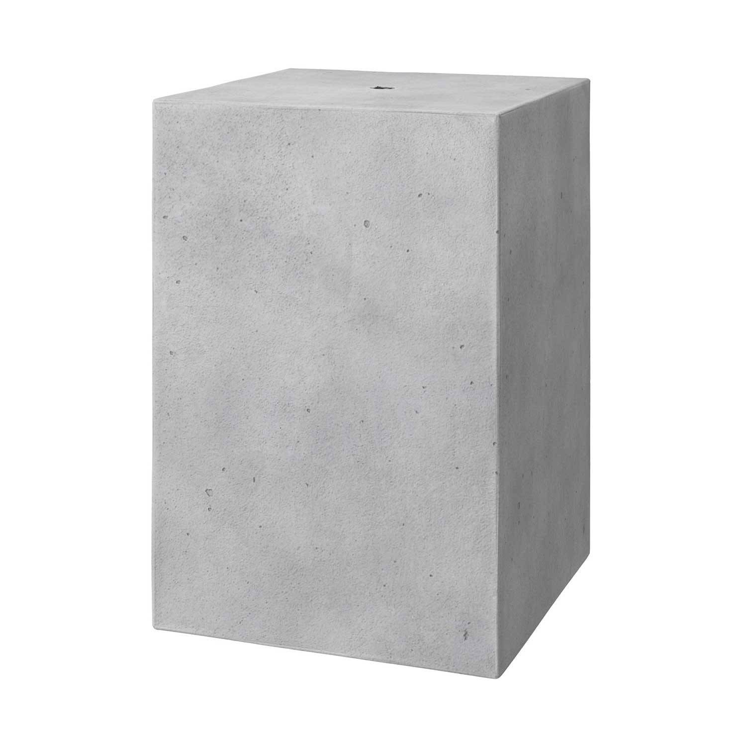 Betonové stínidlo Cube pro závěsné lampy s kabelovou svorkou a objímkou E27