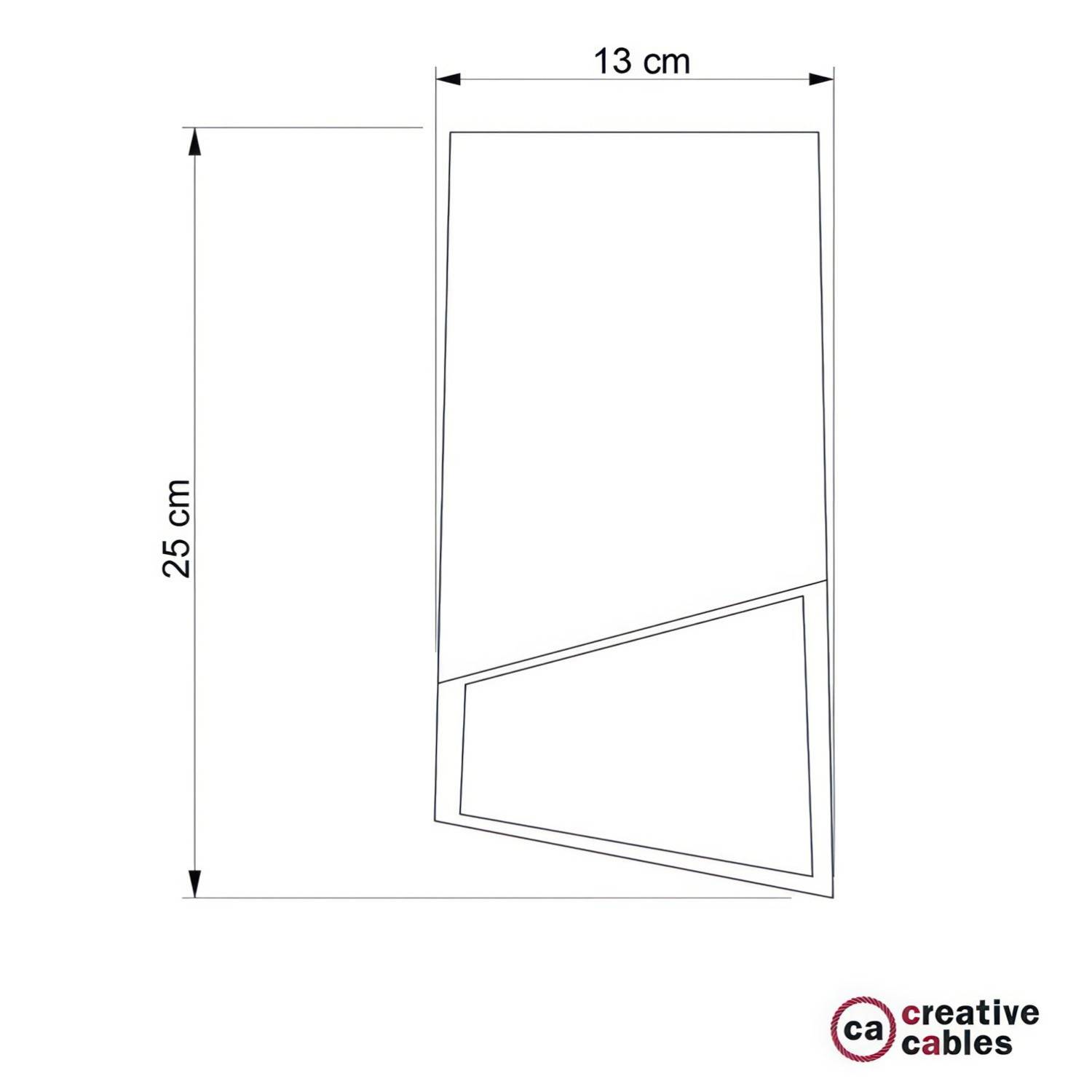 Abajur din ciment pentru suspendare, cu clema pentru cablu și suport de lampă E27.