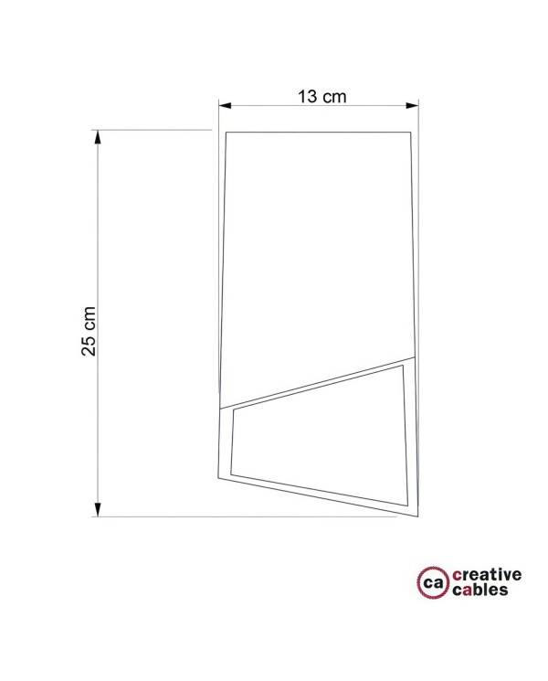 Prisma beton lámpabúra függesztékhez, kábelrögzítővel és E27-es foglalattal