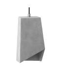 Prisma cement lampshade for suspension, with cable clamp and E27 lamp holder