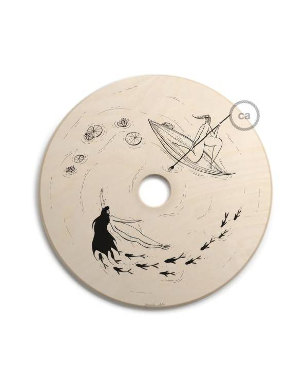 Sjenilo - UFO drveni disk s ilustracijama raznih umjetnika, promjer 33 cm, obostrano ilustriran