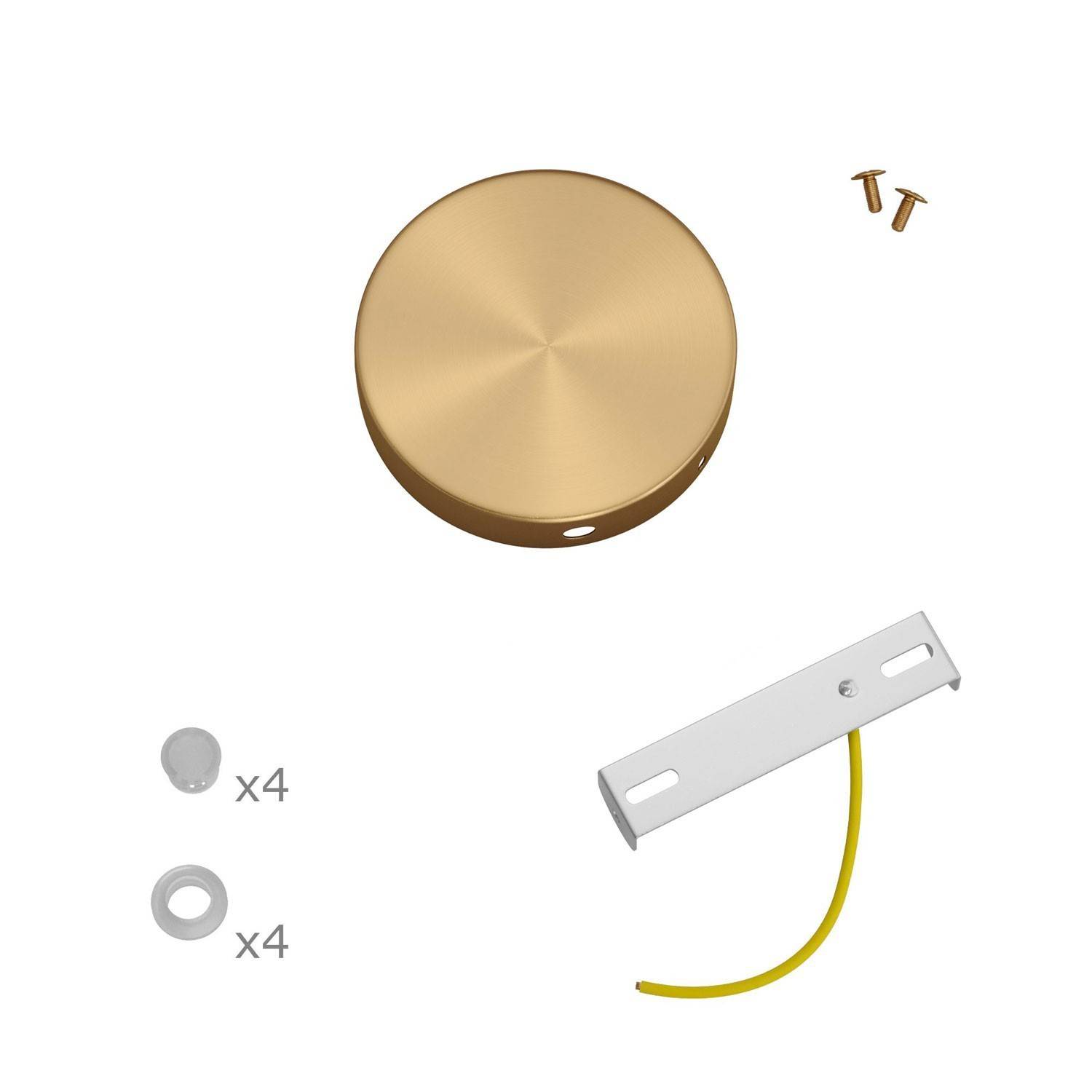 Mini zylindrischer Lampenbaldachin Kit aus Metall mit 4 Seitenlöchern (Anschlusssystem)