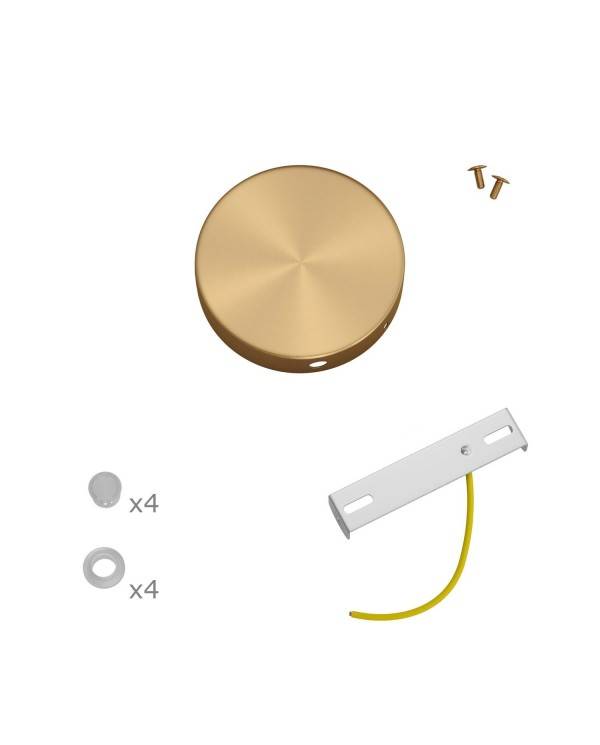 Mini zylindrischer Lampenbaldachin Kit aus Metall mit 4 Seitenlöchern (Anschlusssystem)