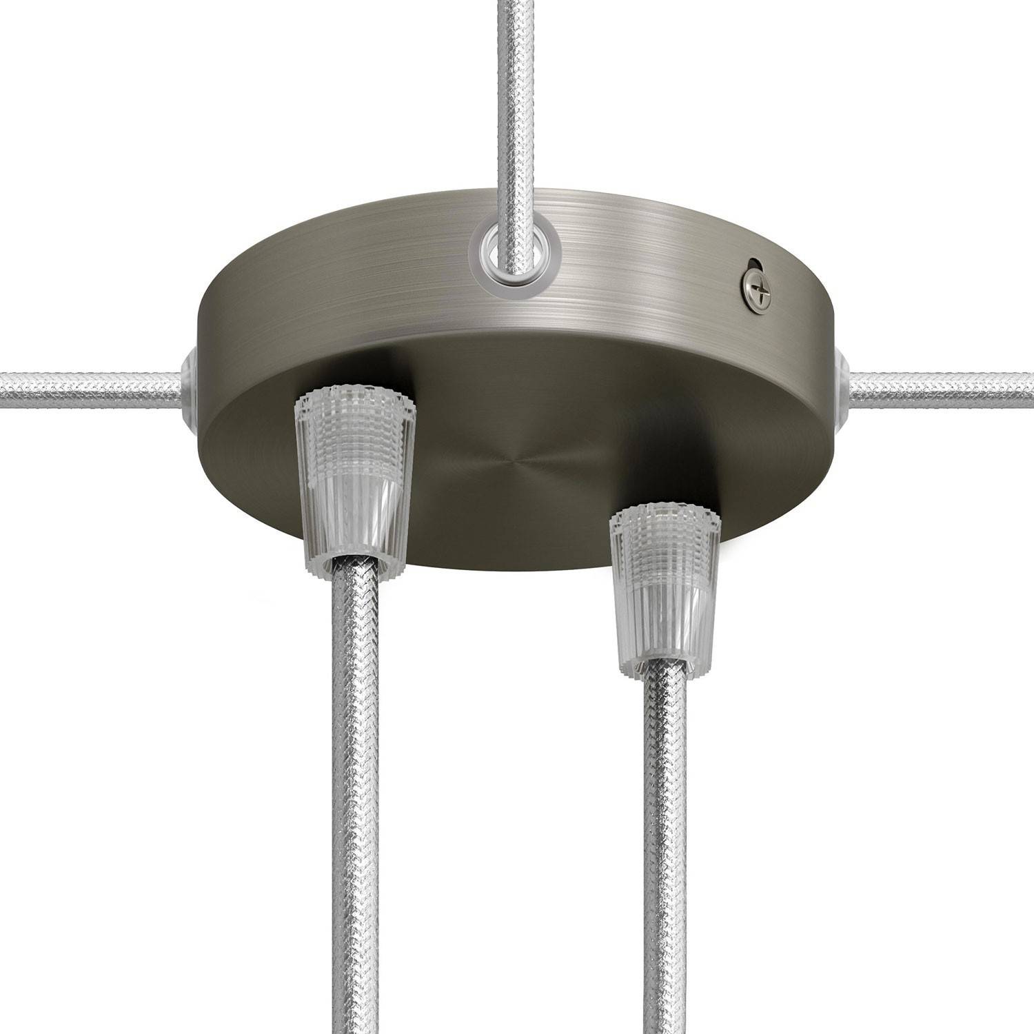 Mini cylinderformet metal 2 centrale huller + 4 sidehuller loftsrosesæt