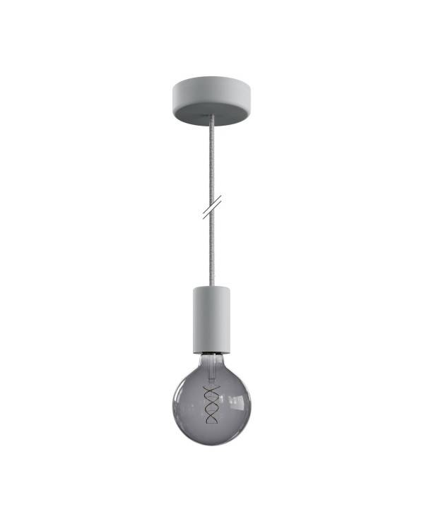 EIVA ELEGANT Suspensão exterior com cabo têxtil, rosácea de teto em silicone e casquilho IP65 impermeável