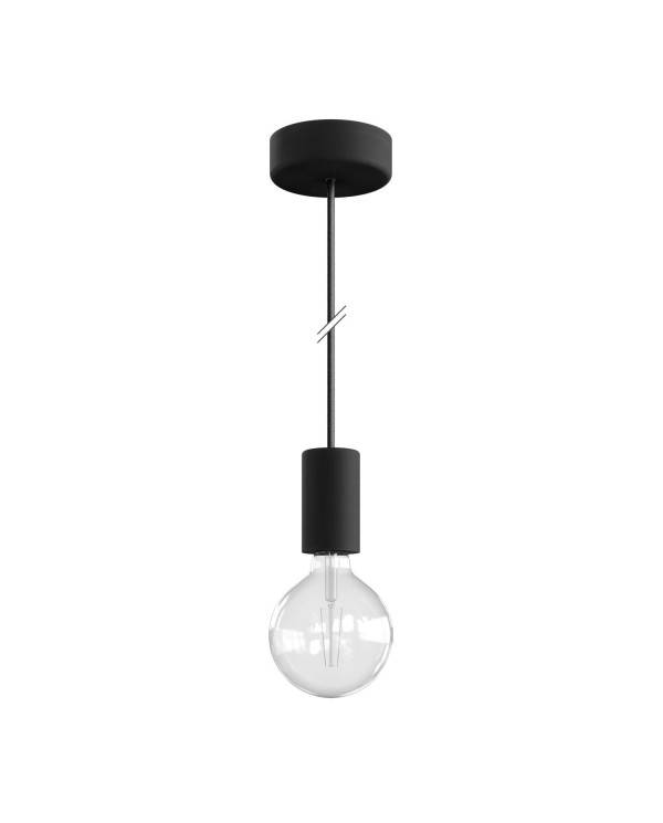 EIVA ELEGANT Zewnętrzna lampa wisząca z 1,5 mm kablem w oplocie, podsufitką i z silikonową oprawką IP65 waterproof