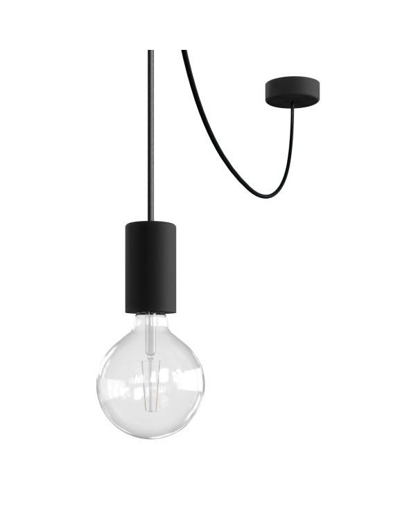 EIVA ELEGANT buiten hanglamp met textielkabel, snoerbevestiging, siliconen plafondkap en E27 fitting IP65 waterproof