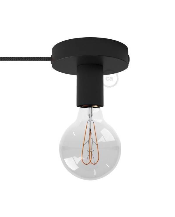 Spostaluce, the metal light source with fabric cable and side holes