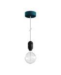 EIVA Outdoor pendant lamp for lampshades with 1,5 mt textile cable, silicone ceiling rose and lamp holder IP65 water resistant