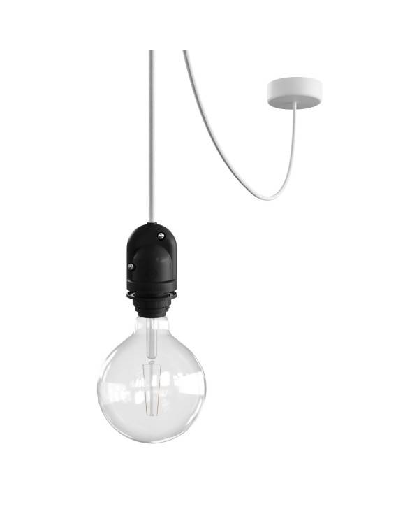 EIVA Udendørs pendel lampe til lampeshaed med 5 mt tekstilkabel, decentralisator, silikone loft rose og lampeholder IP65