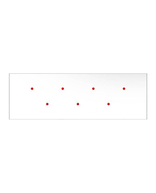 XXL rechthoekige 7-gats Rose-One plafondkap-kit, afmetingen 675 x 225 mm