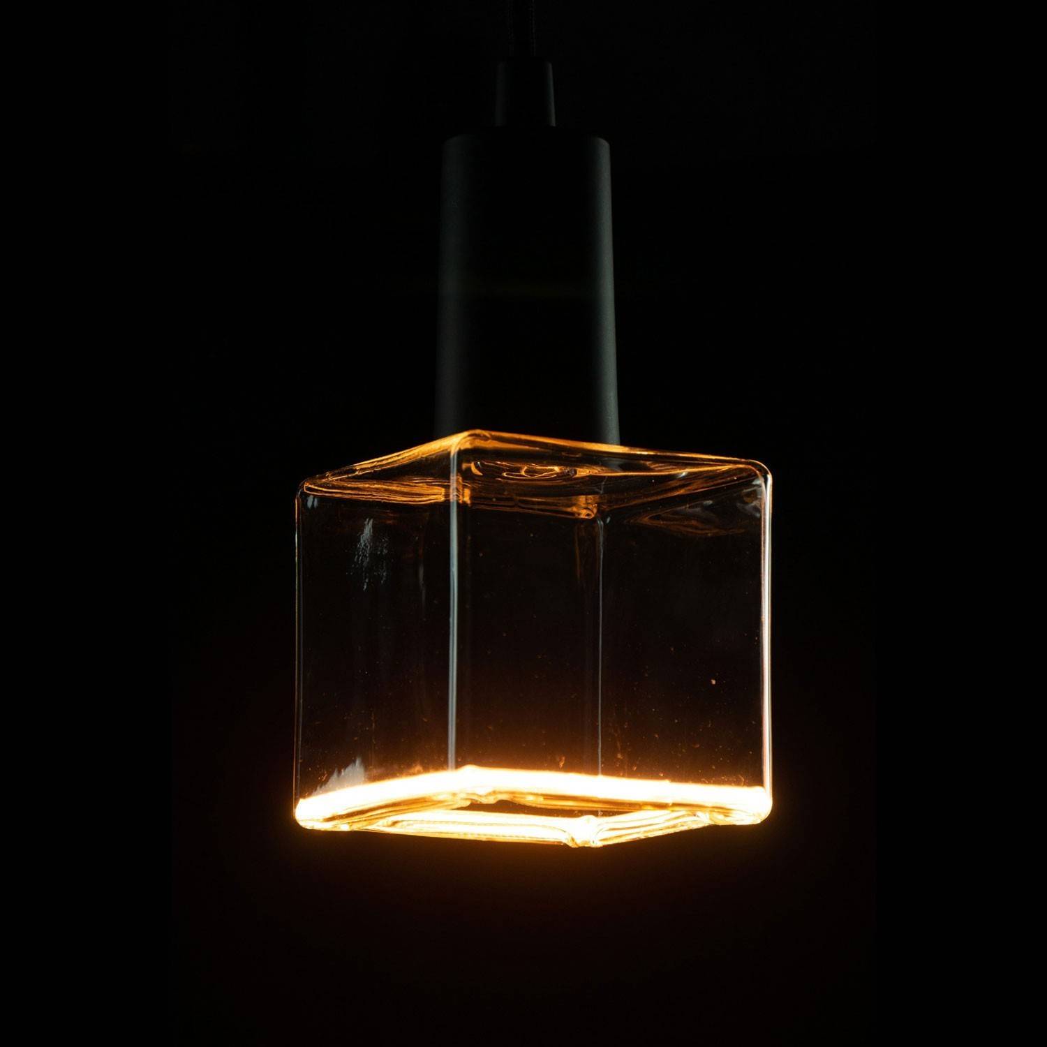 LED Cube Clear Floating Line 6W 300Lm 1900K bulb Dimmable