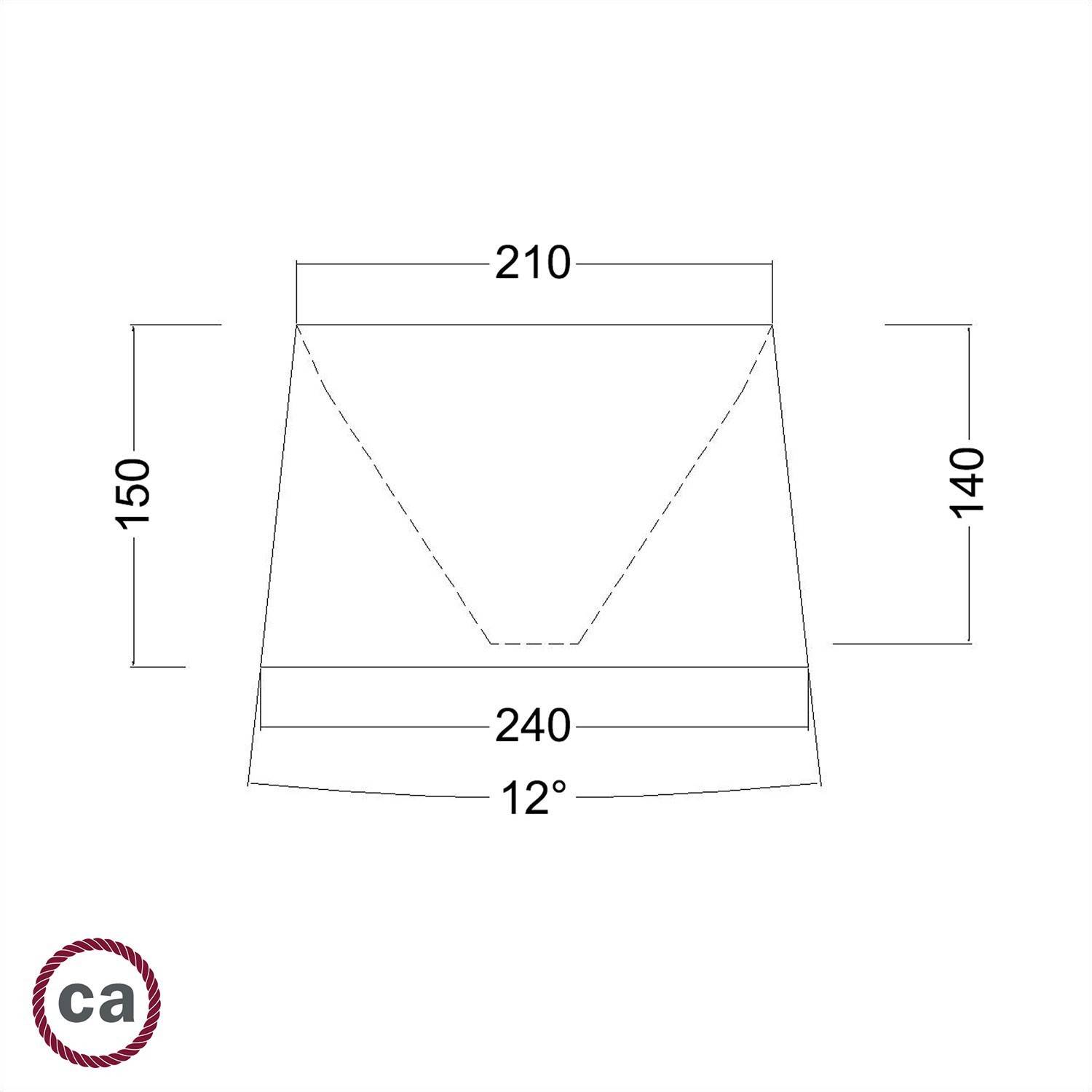 Abajur Athena com tomada E27 para candeeiro de mesa - fabricado em Itália