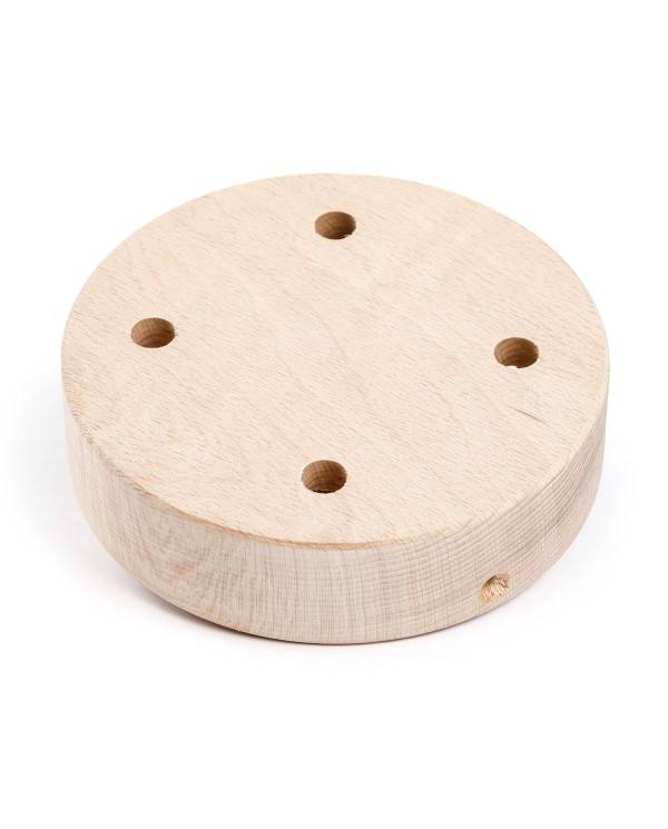 Kit rosetón cilíndrico de madera 4 agujeros