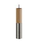 Tub-E14, wood and metal tube for spotlight with E14 double ring lamp holder