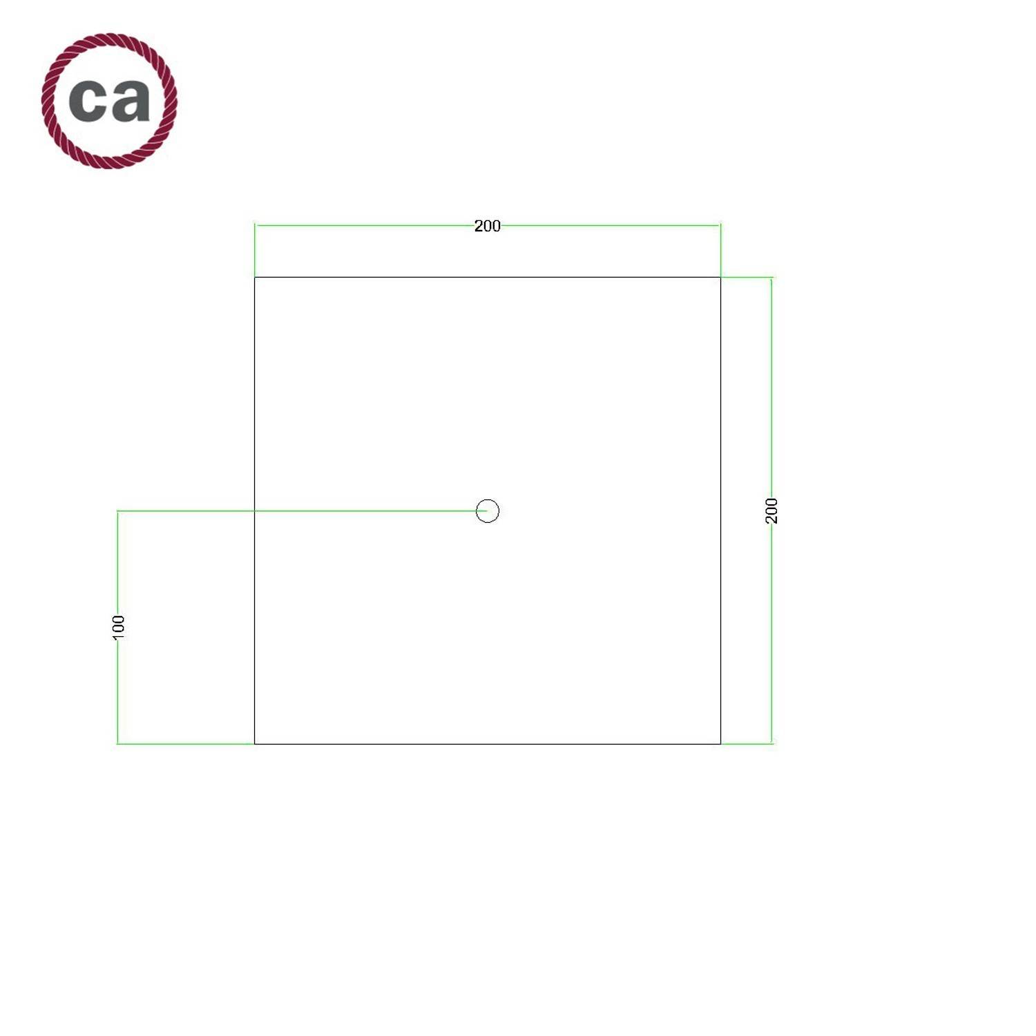 Sistema Rose-One Quadrado com 200 mm de diametro com 1 furo e 4 furos laterais - PROMO