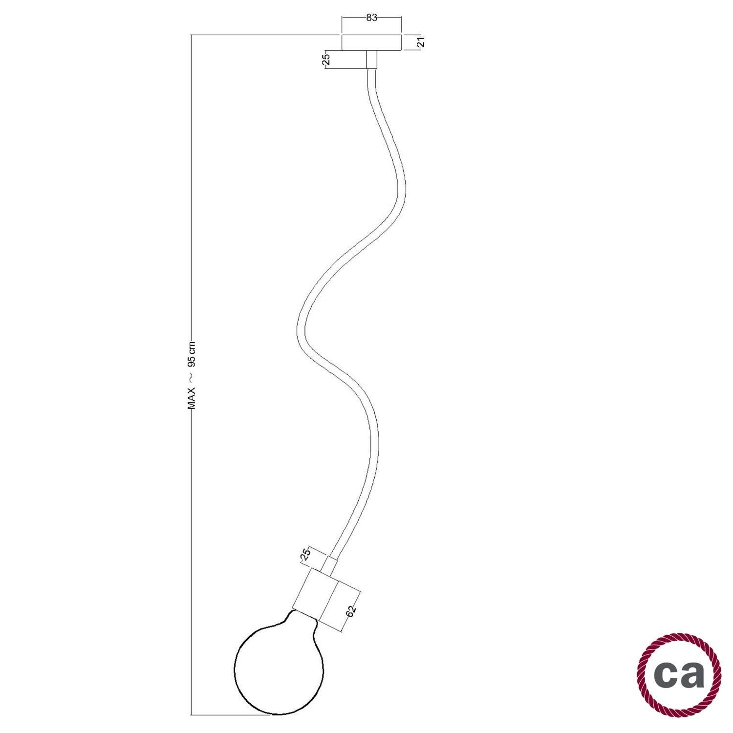 Candeeiro de parede e teto Creative Flex 90 cm