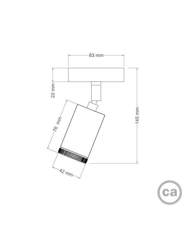 Oprawa oświetleniowa Mini Spotlight GU1d0, regulowana lampy przegubowa ścienna lub sufitowa