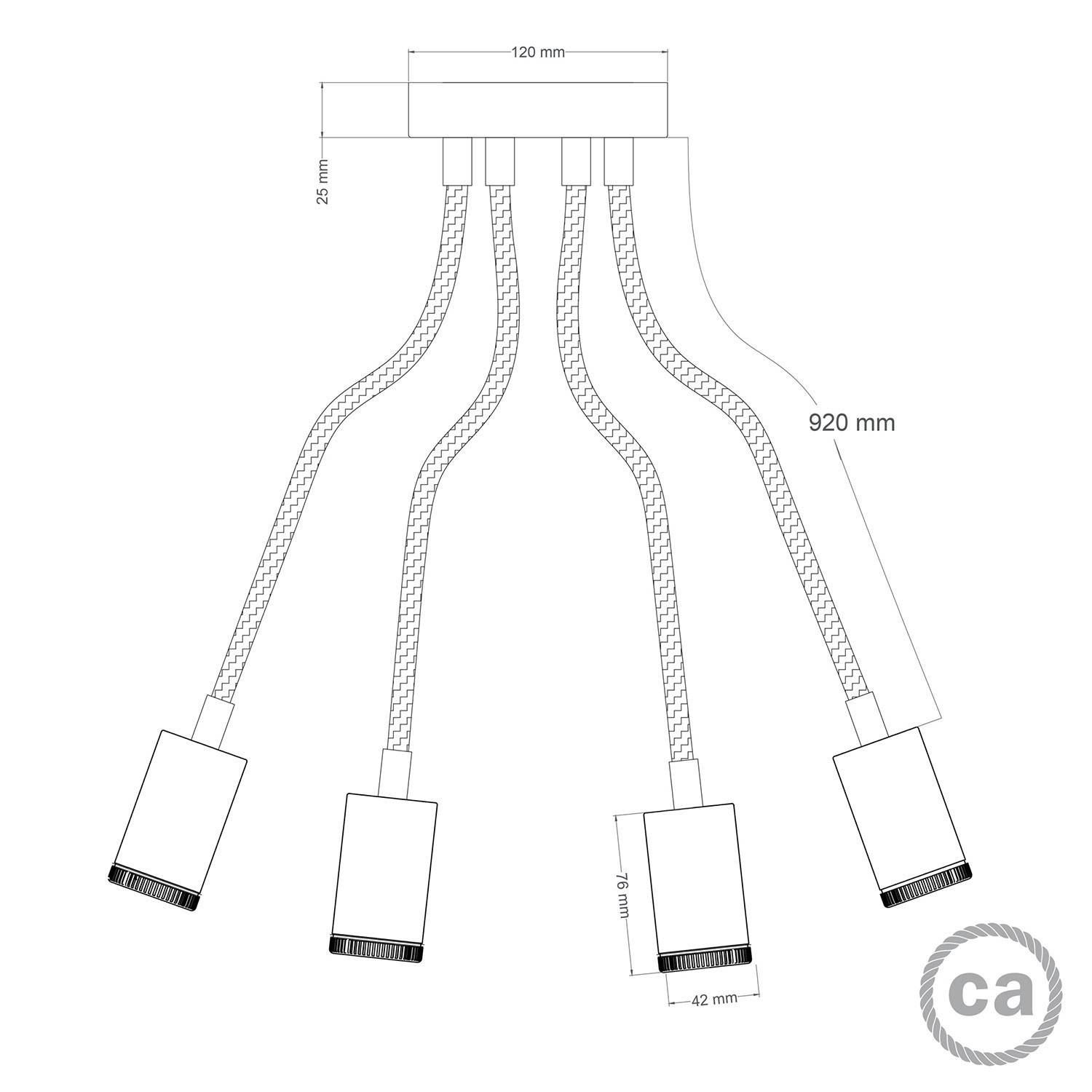 Candeeiro Mini projetor de parede e teto GU1d0 Flex 90