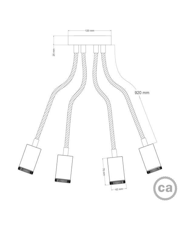 Candeeiro Mini projetor de parede e teto GU1d0 Flex 90