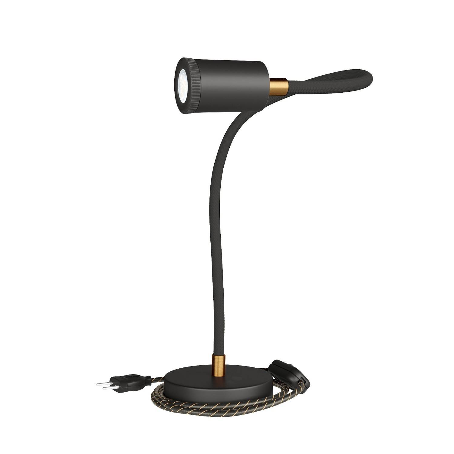 Flexibilní stolní lampička Flex GU1d0 s malou bodovou objímkou