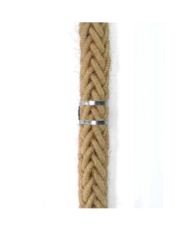 SnakeBis Cord - Plug-in lamp with jute twisted cable and 2 pole plug