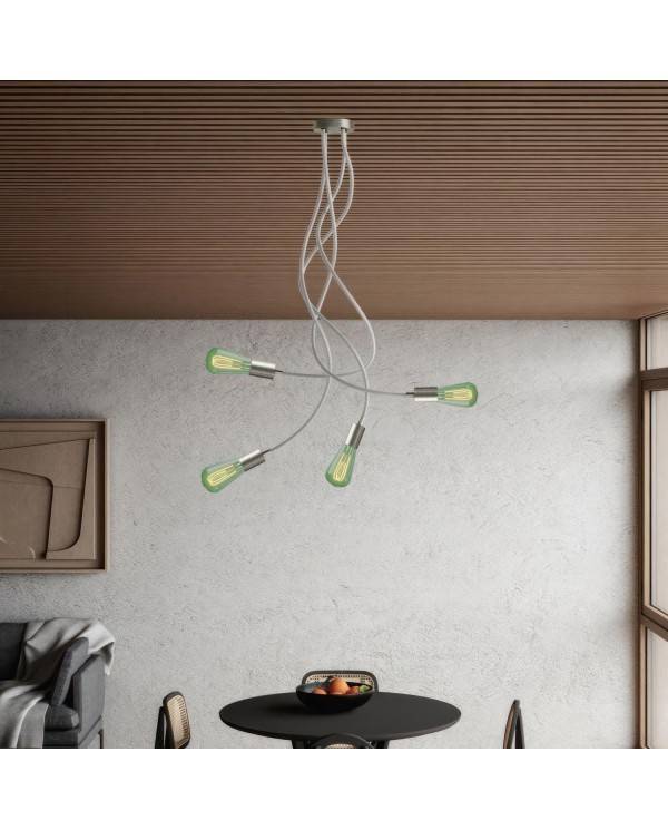 Lampa de tavan Flex 90 flexibilă oferă lumină difuză cu bec LED ST64.