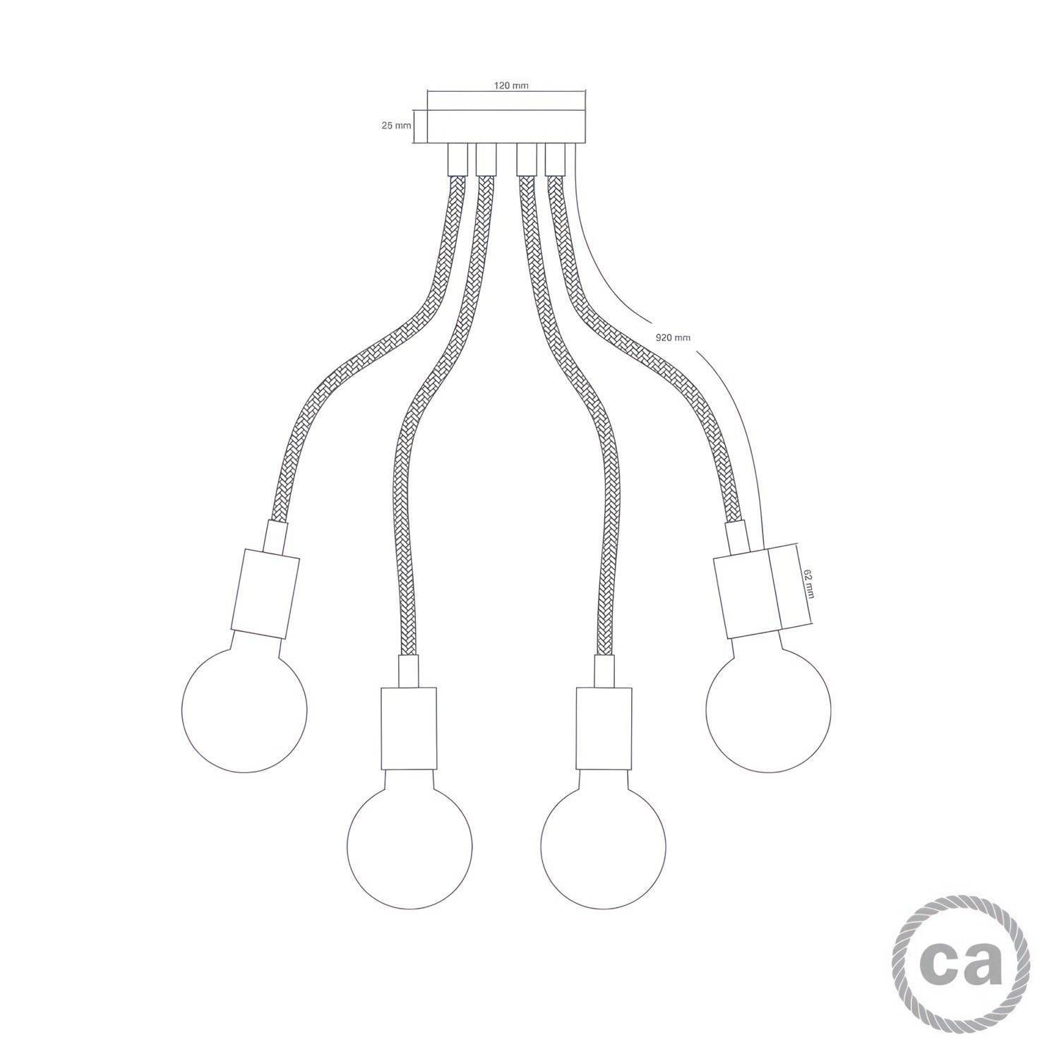 Lampa sufitowa z elastycznym ramieniem Flex 90 zapewnia rozproszone światło dzięki żarówce LED ST64