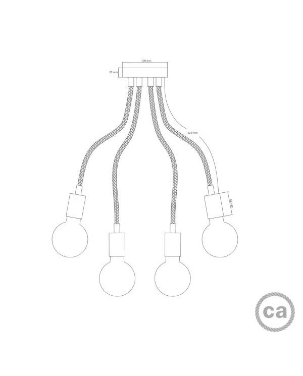 Lampa sufitowa z elastycznym ramieniem Flex 90 zapewnia rozproszone światło dzięki żarówce LED ST64