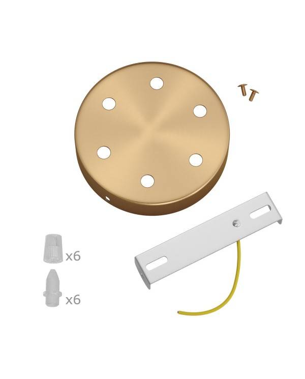 Cilindrična metalna rozeta s 6 rupa i priborom za montažu