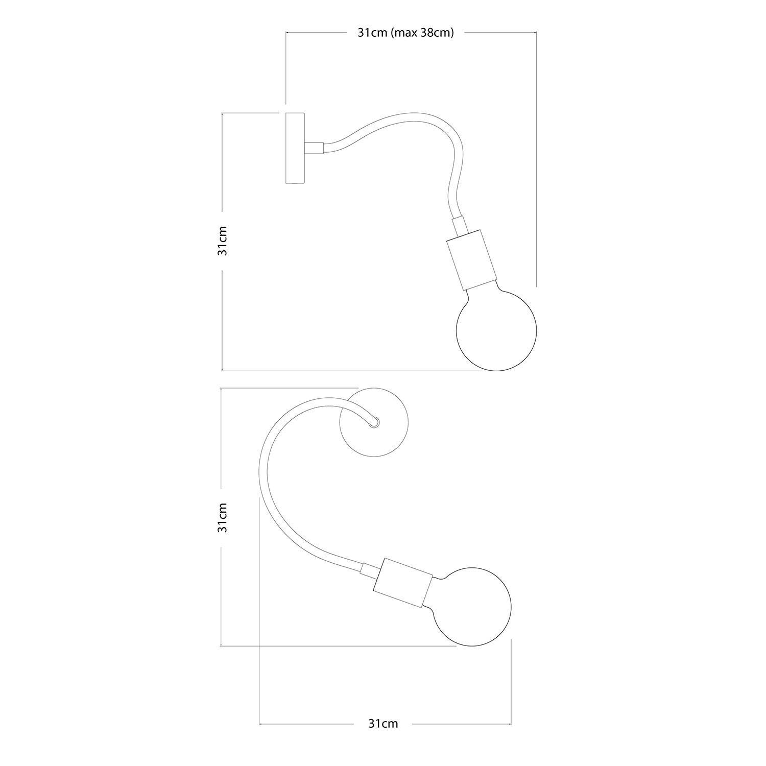 Lampa Flex 30 cu bec Globe