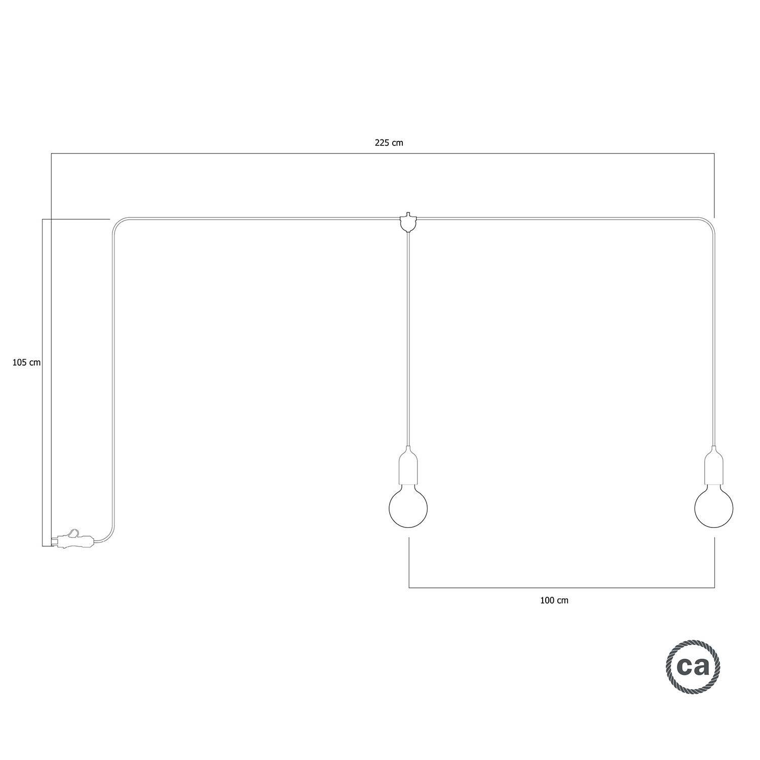 F-Snake EIVA przenośna lampa zewnętrzna IP65 z 2 źródłami światła