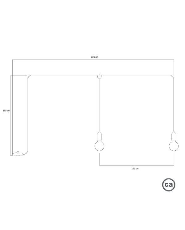 F-Snake EIVA IP65 bärbar utomhuslampa med 2 ljuspunkter