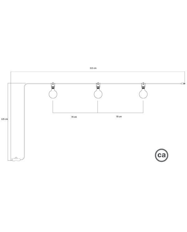 EIVA Lumină portabilă de exterior cu 3 becuri IP65