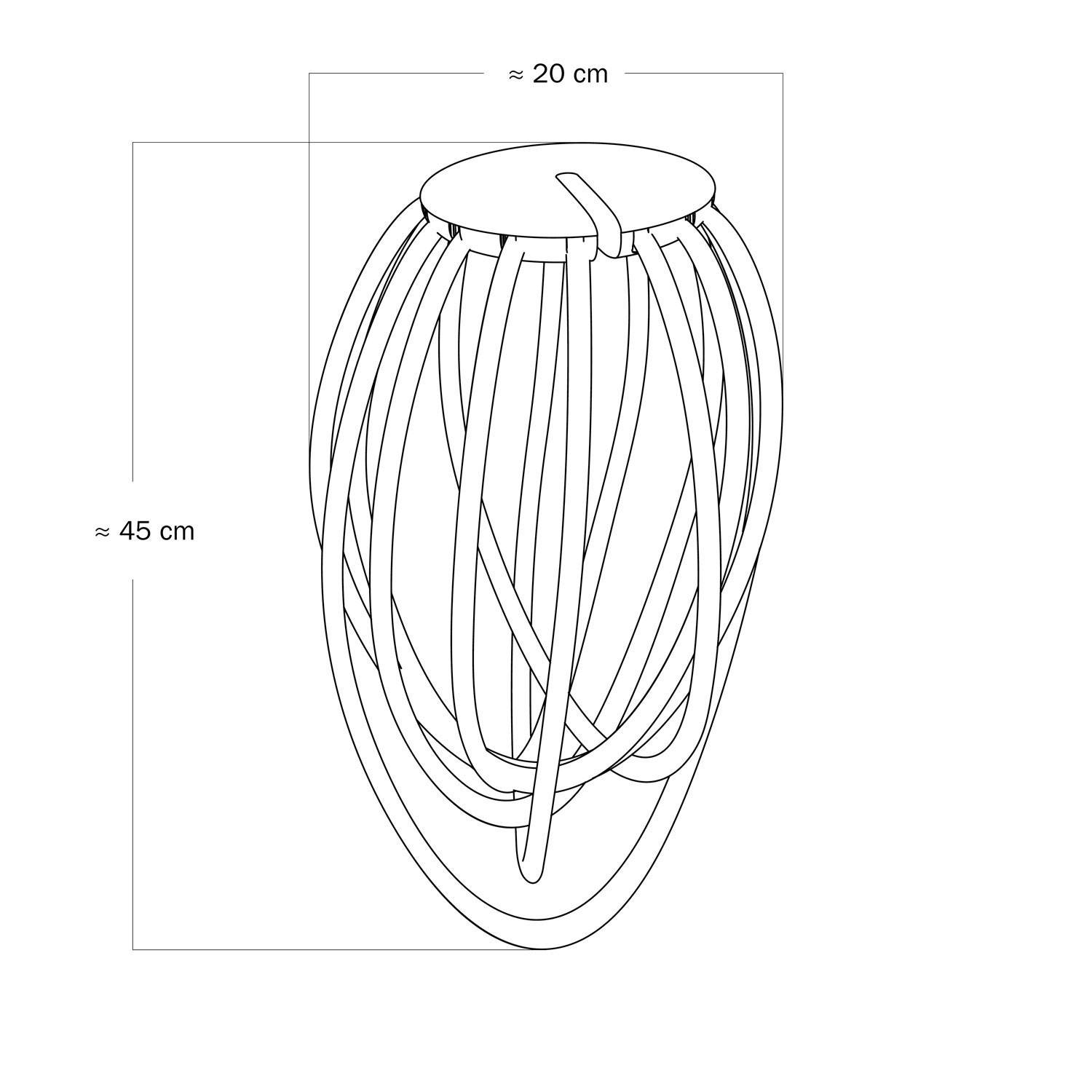 Cablò tienidlo čierne 100 cm