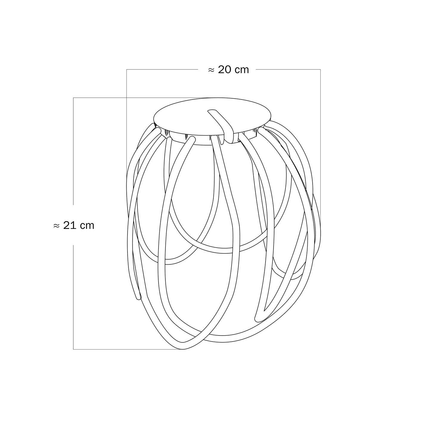 Zwarte Cablò lampenkap 50 cm